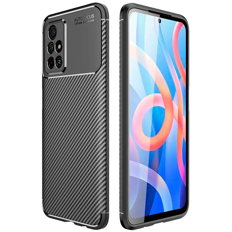 Θήκη Ancus AutoFocus Carbon Fiber για Xiaomi Redmi Note 11T 5G  Note 11s 5G  Poco M4 Pro 5G Μαύρη | Θήκες - shopin.gr