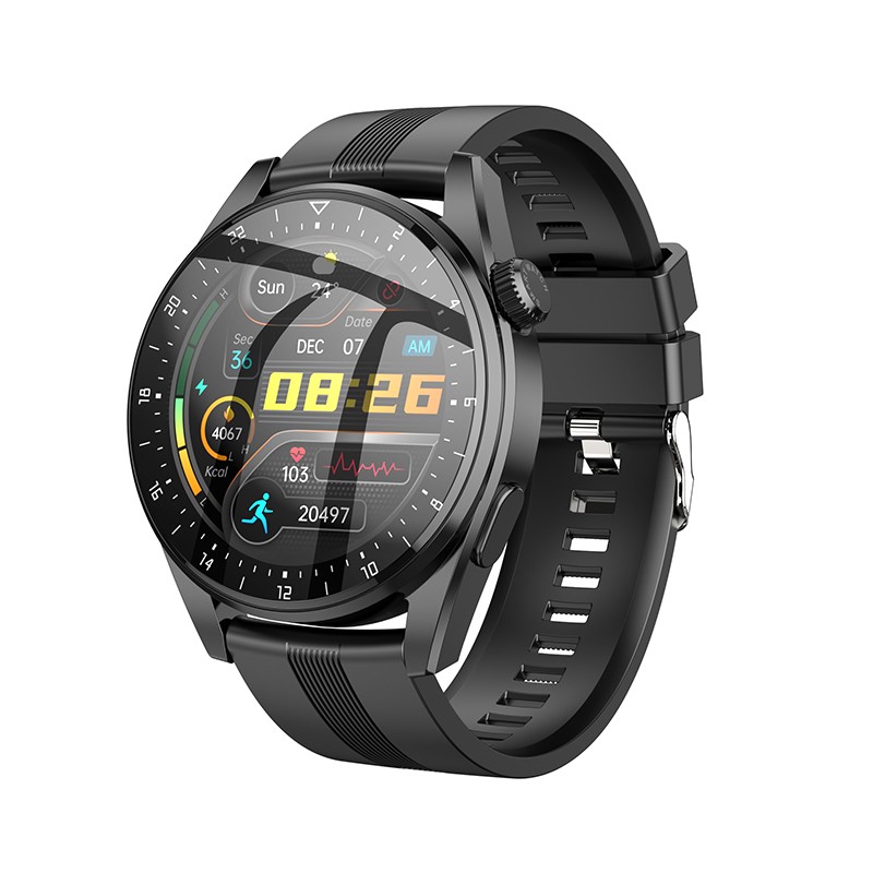 Smartwatch Hoco Y9 IP68 TFT HD IPS 3.5D Touch Screen 1.36" 300mAh με Δυνατότητα Κλήσεων Μαύρο | Smartwatches - shopin.gr