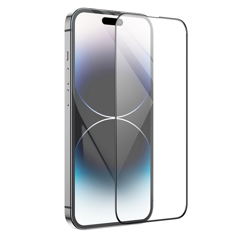 Tempered Glass Hoco A12 Plus Nano 3D Full Screen Edges Protection 9H για Apple iPhone 14 Pro με Μαύρο Περίγραμμα | Προστασία Οθόνης - shopin.gr