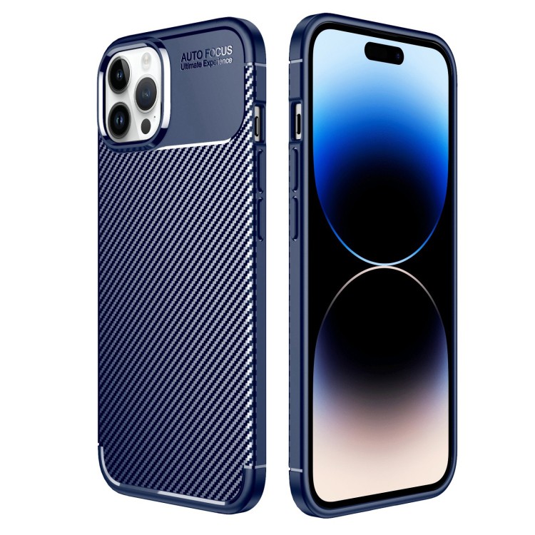 Θήκη Ancus AutoFocus Carbon Fiber για Apple iPhone 14 Pro Max Μπλε | Θήκες - shopin.gr