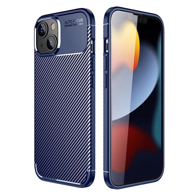 Θήκη Ancus AutoFocus Carbon Fiber για Apple iPhone 14 Plus Μπλε | Θήκες - shopin.gr