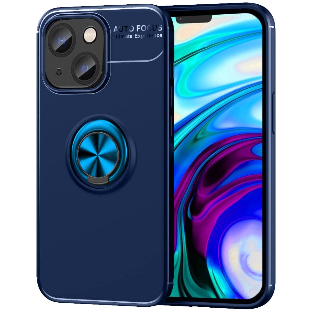 Θήκη Ancus AutoFocus Shockproof με Ring Holder για Apple iPhone 14 Plus Μπλε | Θήκες - shopin.gr