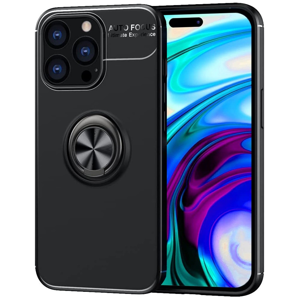 Θήκη Ancus AutoFocus Shockproof με Ring Holder για Apple iPhone 14 Pro Μαύρη | Θήκες - shopin.gr