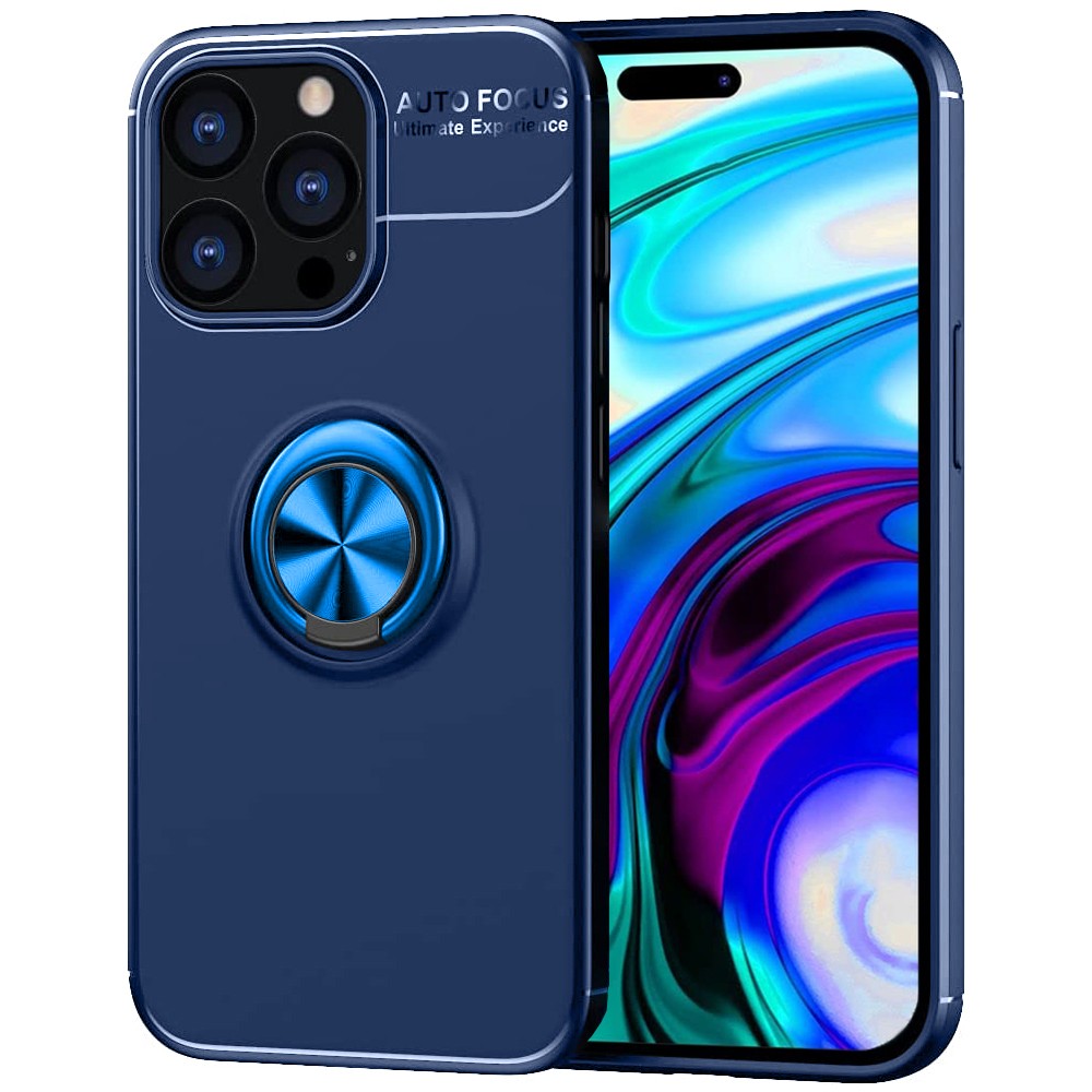 Θήκη Ancus AutoFocus Shockproof με Ring Holder για Apple iPhone 14 Pro Μπλε | Θήκες - shopin.gr
