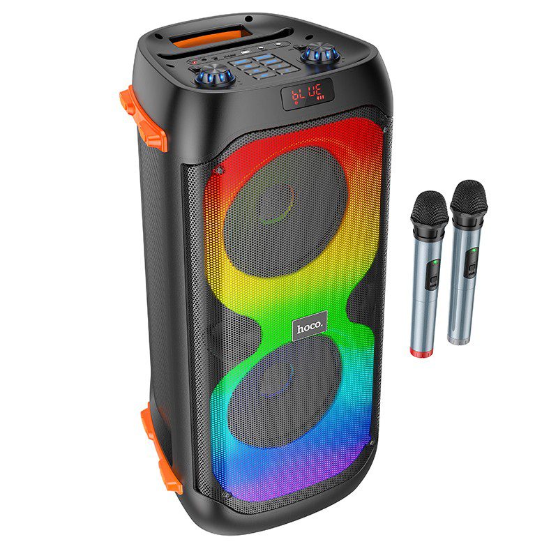 Φορητό Ηχείο Wireless Hoco BS53 Manhattan Μαύρο BT V5.1 2x20W 3600mAh USB 3.5mm FM με 2 Ασύρματα Μικρόφωνα | Φορητά Ηχεία - shopin.gr