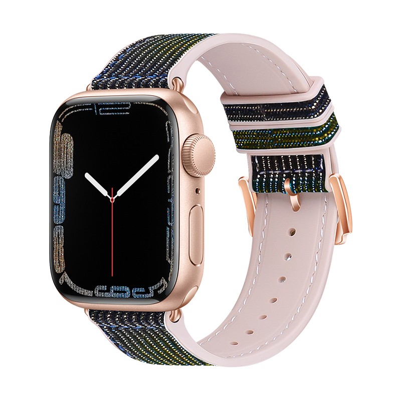 Watchband Hoco WA11 Diamond series 42/44/45/49mm για Apple Watch 1/2/3/4/5/6/7/8/SE/Ultra Μαύρο Χρυσό Μπλε Silicone Band | Αξεσουάρ Wearables - shopin.gr