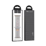 Watchband Hoco WA11 Diamond series 42/44/45/49mm για Apple Watch 1/2/3/4/5/6/7/8/SE/Ultra Λευκό Ασημί Silicone Band | Αξεσουάρ Wearables - shopin.gr