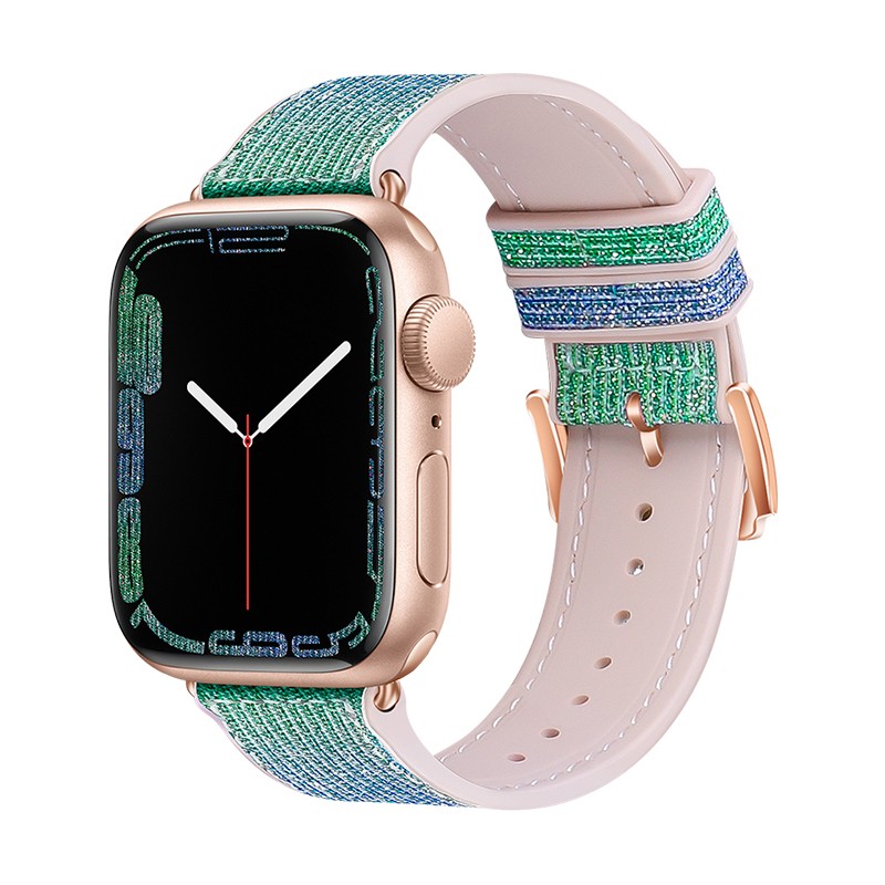 Watchband Hoco WA11 Diamond series 42/44/45/49mm για Apple Watch 1/2/3/4/5/6/7/8/SE/Ultra Μπλε Πράσινο Silicone Band | Αξεσουάρ Wearables - shopin.gr