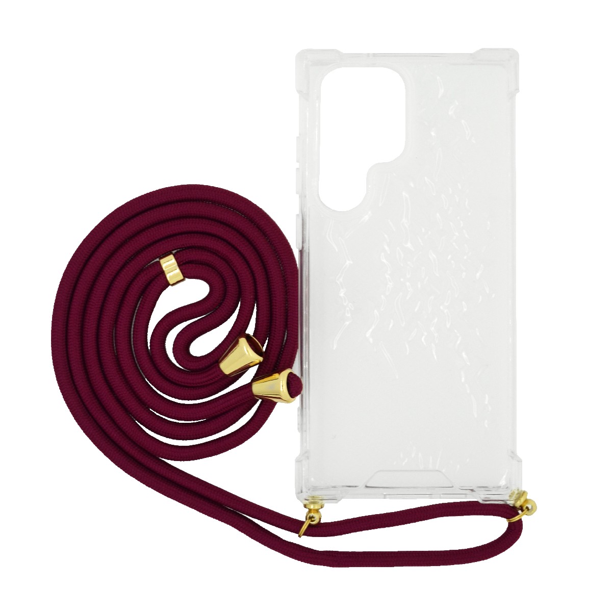 Θήκη Ancus Crossbody για Samsung SM-S918B Galaxy S23 Ultra 5G με Κορδόνι Μπορντώ | Θήκες - shopin.gr