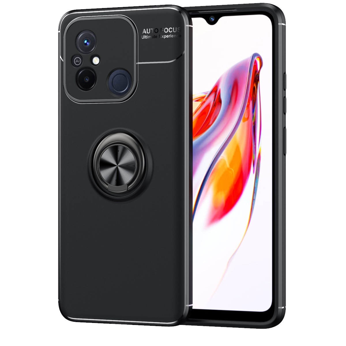 Θήκη Ancus AutoFocus Shock Proof με Ring Holder για Xiaomi Redmi 12C Μαύρη | Θήκες - shopin.gr