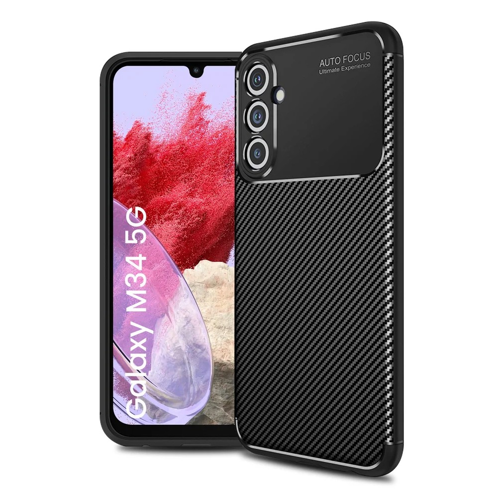 Θήκη Ancus AutoFocus Carbon Fiber για Samsung SM-M346 Galaxy M34 Μαύρο | Θήκες - shopin.gr