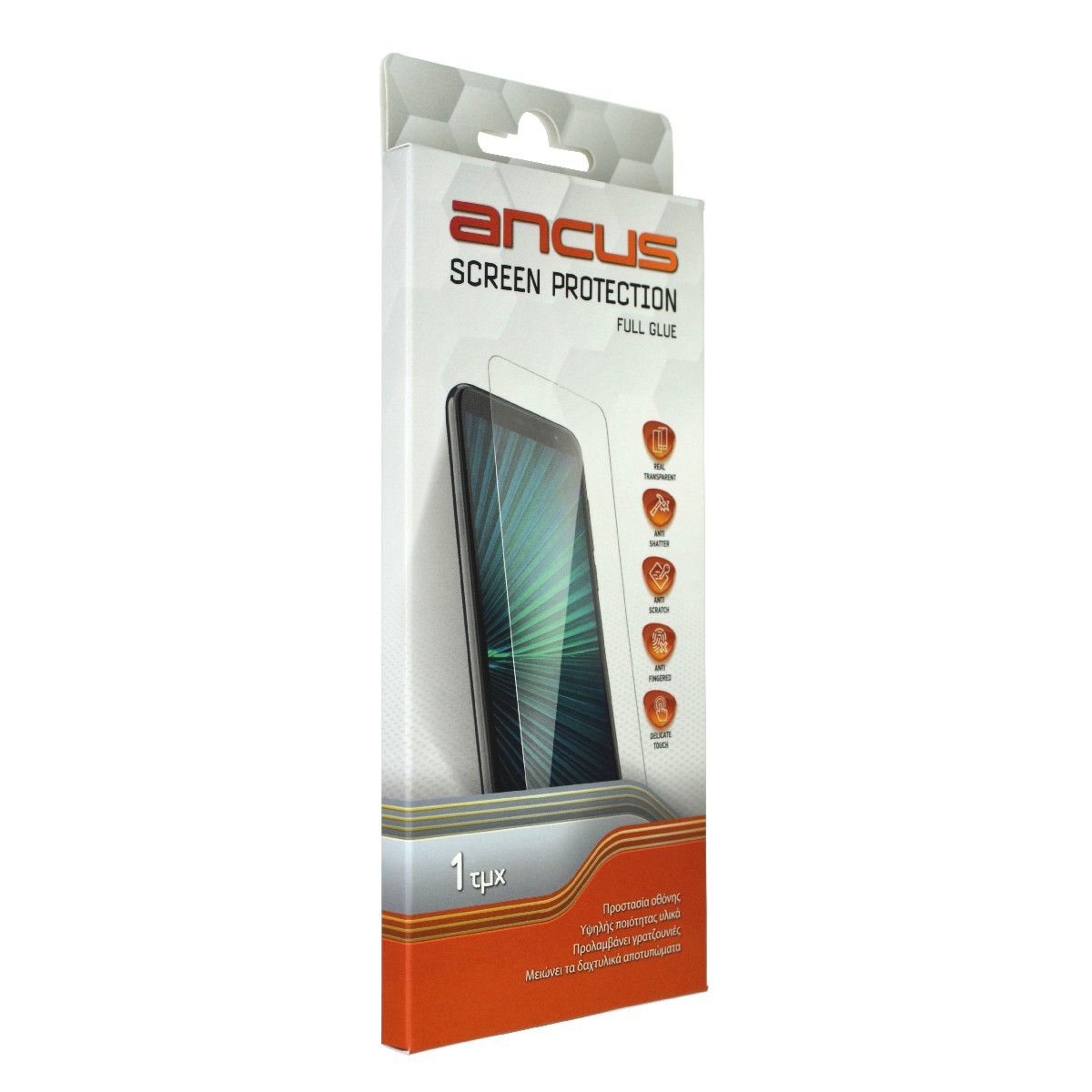 Tempered Glass Ancus 9H Full Glue 0.33mm για Apple iPhone 15 15 Pro | Προστασία Οθόνης - shopin.gr