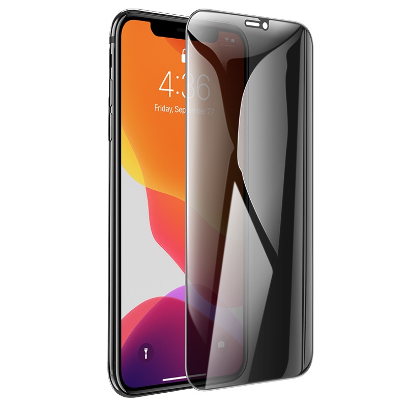 Tempered Glass Hoco A34 Plus 9D Large Arc Dustproof Anti-spy 0.4mm για Apple iPhone XS Max iPhone 11 Pro Max | Προστασία Οθόνης - shopin.gr