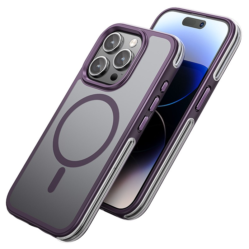 Θήκη Hoco Flexible Airbag 6m Anti-Fall Series MagSafe για Apple iPhone 15 Pro Μωβ | Θήκες - shopin.gr