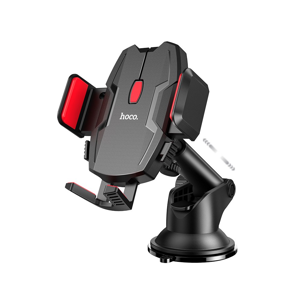 Βάση Στήριξης Αυτοκινήτου Hoco. DCA2 360° για Συσκευές 4"-6.5" με Επεκτεινόμενο Βραχίονα Μαύρη | Βάσεις Στήριξης - shopin.gr