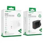 Φορτιστής Ταξιδίου Acefast A32 Fast Charging 2xUSB-C PD50W GaN Μαύρος με UK Plug | Φορτιστές - shopin.gr
