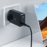 Φορτιστής Ταξιδίου Acefast A32 Fast Charging 2xUSB-C PD50W GaN Μαύρος με UK Plug | Φορτιστές - shopin.gr
