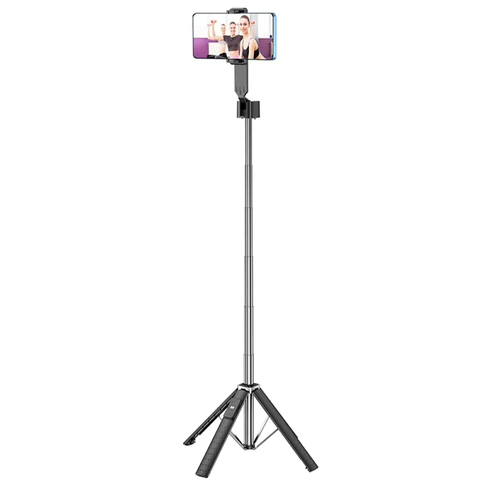 Selfie Stick Hoco K18 Wave για Συσκευές 4.5"- 7" 70mAh Ύψος 97cm Μαύρη | Selfie Sticks - shopin.gr