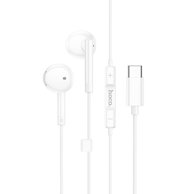 Hands Free Hoco M95 Earphones Stereo USB-C Συμβατά με Όλες τις Συσκευές USB-C Άσπρο 1.2m | Hands Free - shopin.gr