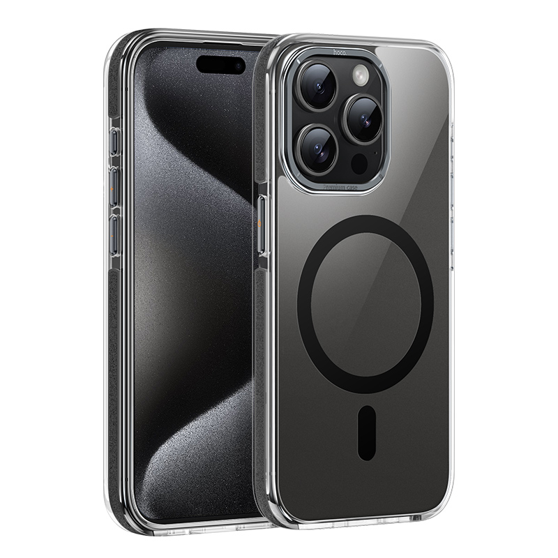 Θήκη Hoco Magnetic Premium Series Anti-Drop Magnetic Mag-charge για Apple iPhone 15 Pro Smoke | Θήκες - shopin.gr