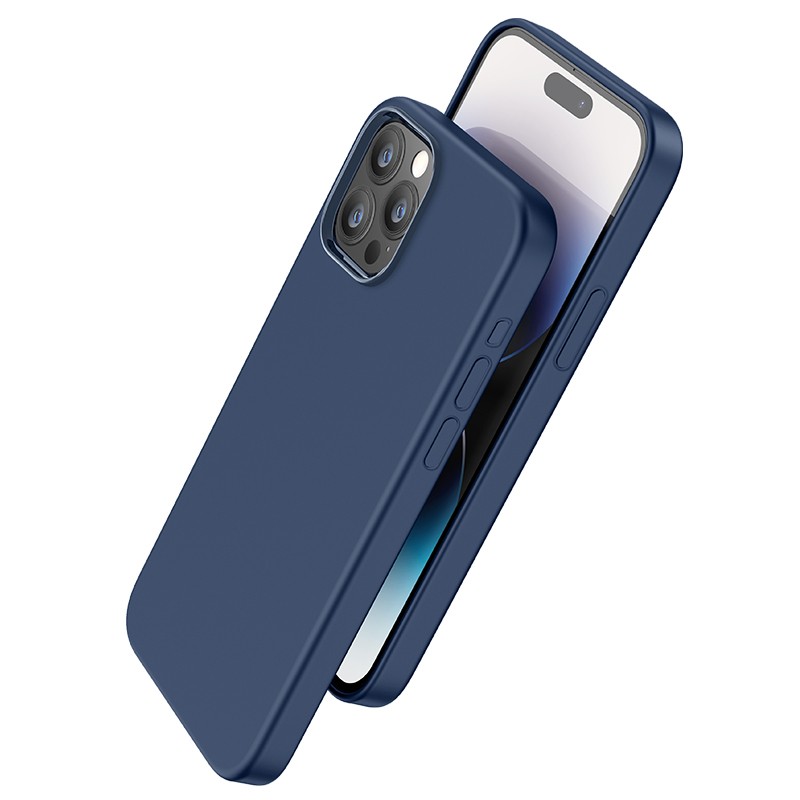 Θήκη Hoco Pure Series Silicone Magnetic για Apple iPhone 15 Pro Μπλέ | Θήκες - shopin.gr