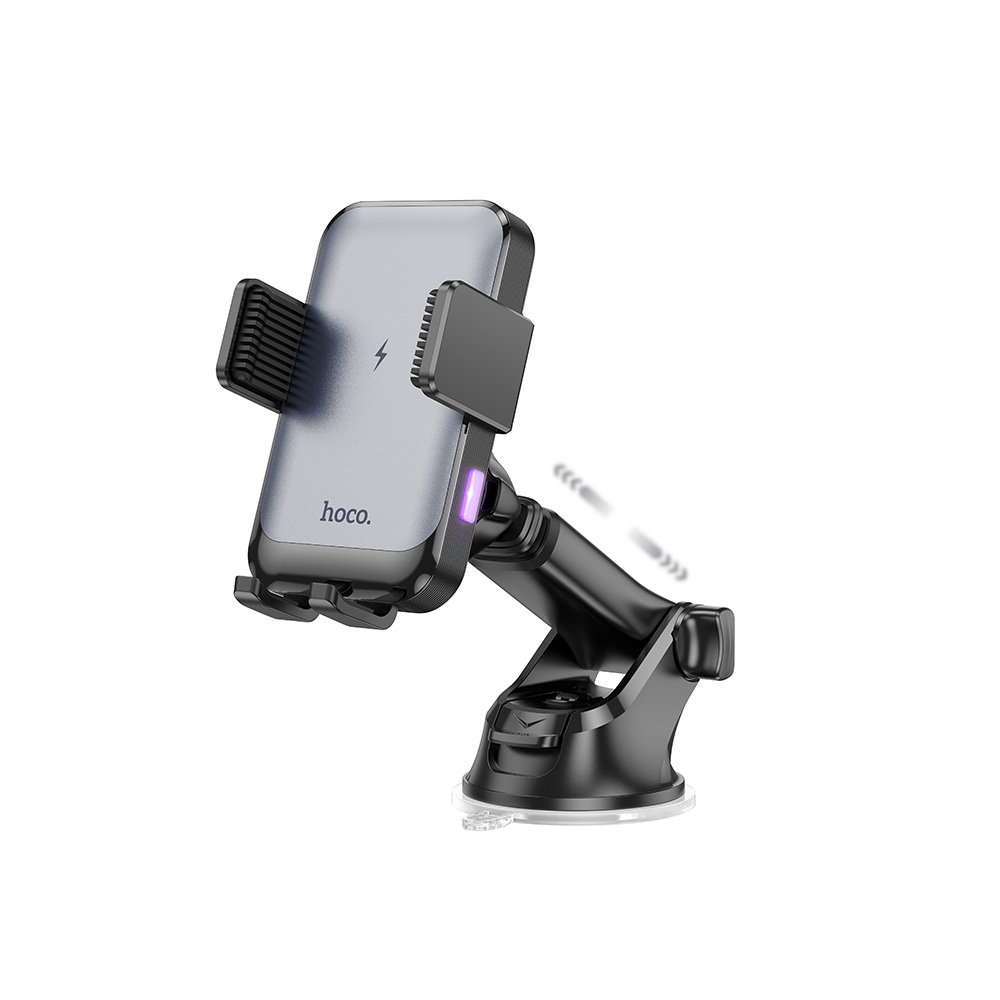 Βάση Στήριξης Αυτοκινήτου Hoco HW9 Climber Στήριξη στο Ταμπλό για Συσκευές 4.5"-7" με Wireless Fast Charger έως 15W και Επεκτεινόμενο Βραχίονα Μαύρη | Βάσεις Στήριξης - shopin.gr