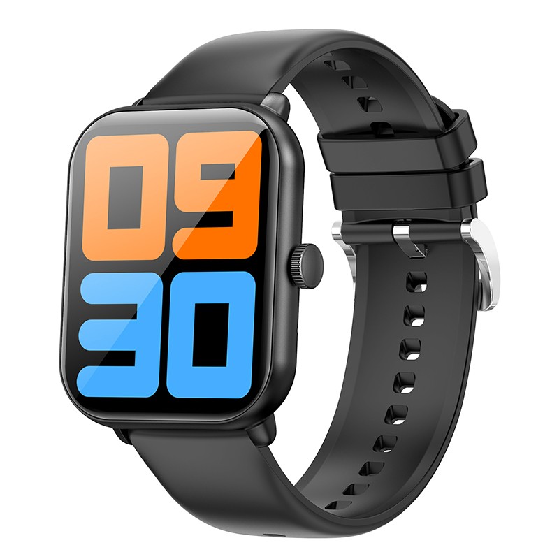 Smartwatch Hoco Y3 Pro IP67 Screen 1.95" 350mAh v5.1 με Δυνατότητα Κλήσεων Silicon Band Μαύρο | Smartwatches - shopin.gr
