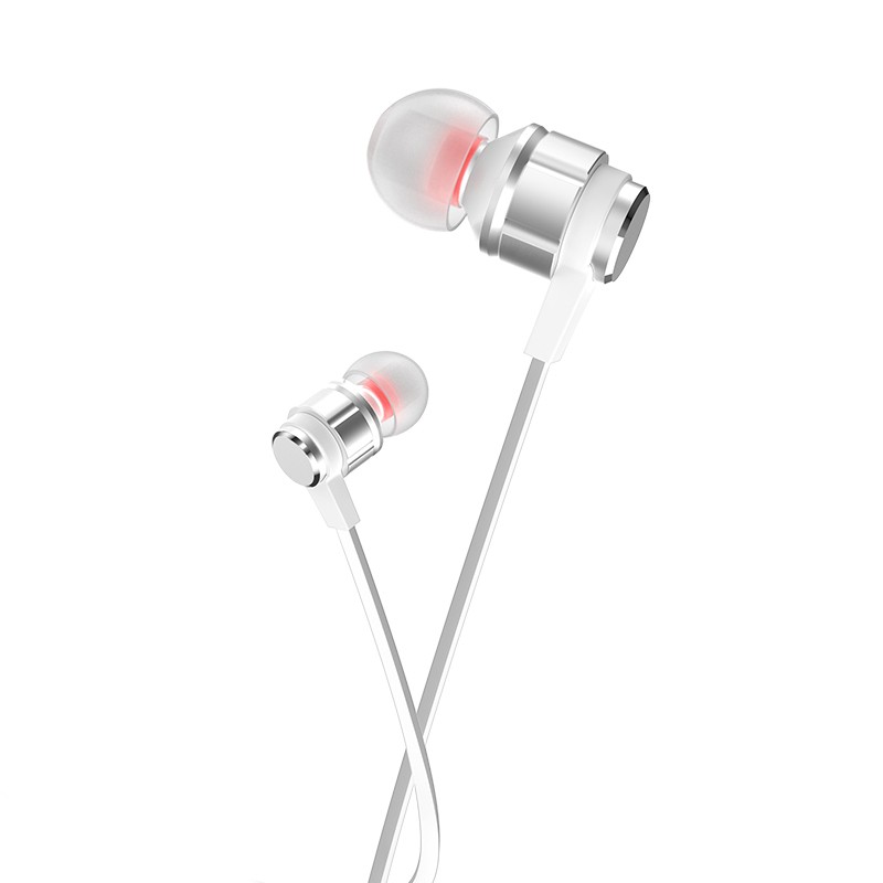 Hands Free Hoco M85 Platinum Sound Universal Earphones Stereo 3.5mm Deep Bass Ασημί 1.2m | Hands Free - shopin.gr