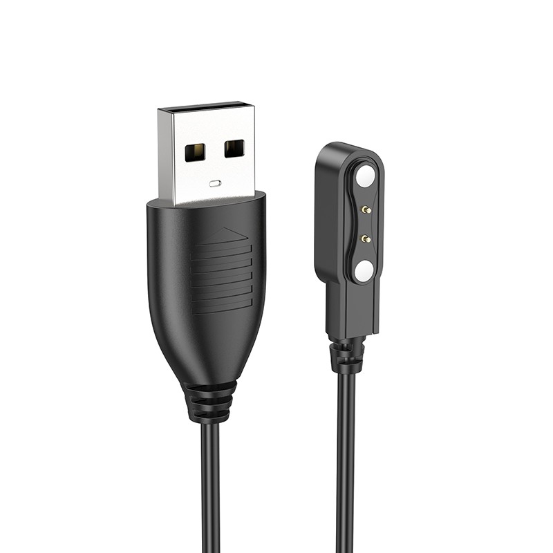 Φορτιστής Hoco για Y7 Pro Smart watch με 2 pin Μαύρο Απόσταση Μαγνητών: 12mm Απόσταση Επαφών: 3mm | Φορτιστές Wearables - shopin.gr