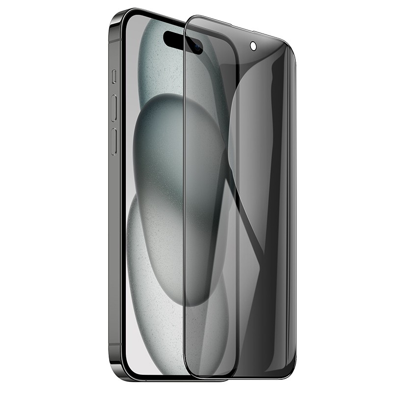 Tempered Glass Hoco Premium Series A37 Plus 120CC Large Arc Edges 28° Privacy Angle Dustproof 0.4mm 3D Anti-Static για Apple iPhone 15 Plus | Προστασία Οθόνης - shopin.gr
