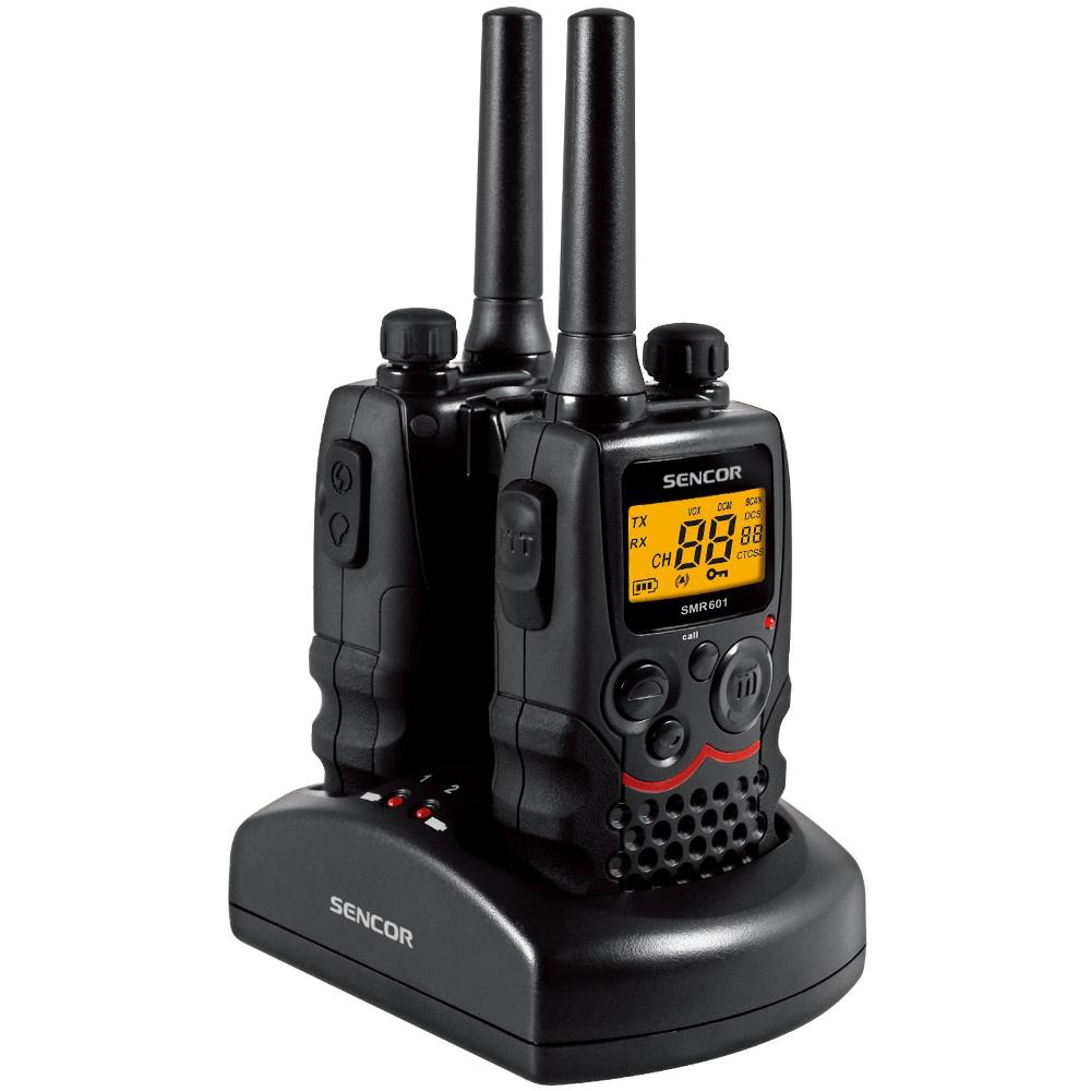 Walkie Talkie Sencor SMR 601 TWIN με 16 Κανάλια και Εμβέλεια έως 8 km. Περιλαμβάνει 8xAAA Μπαταρίες και Σταθμό Φόρτισης | Walkie Talkie - shopin.gr