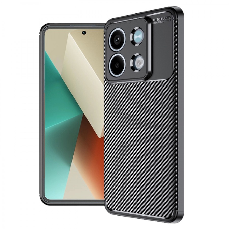 Θήκη Ancus AutoFocus Carbon Fiber για Xiaomi Redmi Note 13 5G TPU Μαύρη | Θήκες - shopin.gr