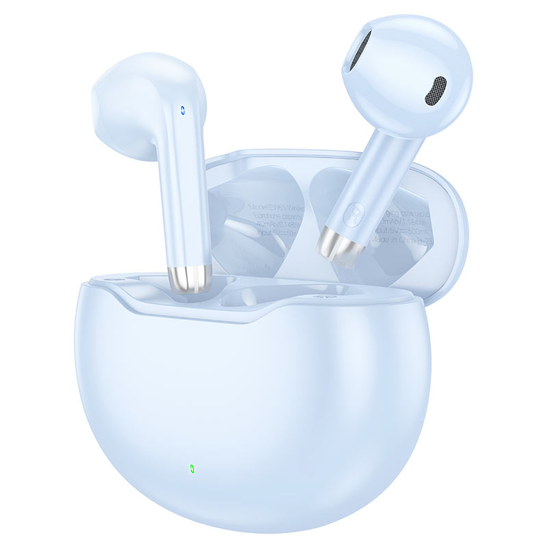 Wireless Hands Free Hoco EW61 June V5.3 320mAh Συμβατό με Master/Slave Εναλλαγή και 7 Ώρες Ομιλίας Μπλε | Bluetooth - shopin.gr