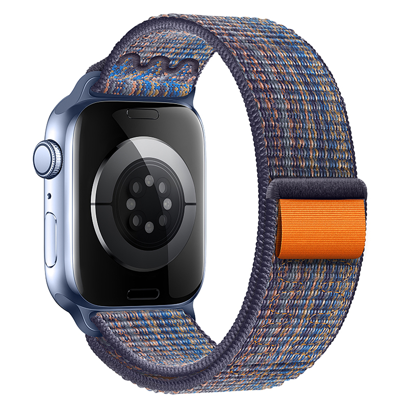 Watchband Hoco WA25 38/40/41mm Nylon Strap για Apple Watch series 1/2/3/4/5/6/7/8/9/SE/SE2 Royal Blue and Orange | Αξεσουάρ Wearables - shopin.gr
