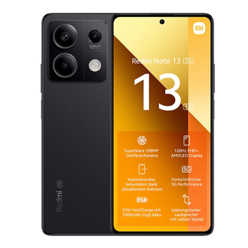 Xiaomi Redmi Note 13 5G Dual Sim 6.67" 6GB/128GB NFC IP54 Graphite Black | Smartphone - shopin.gr