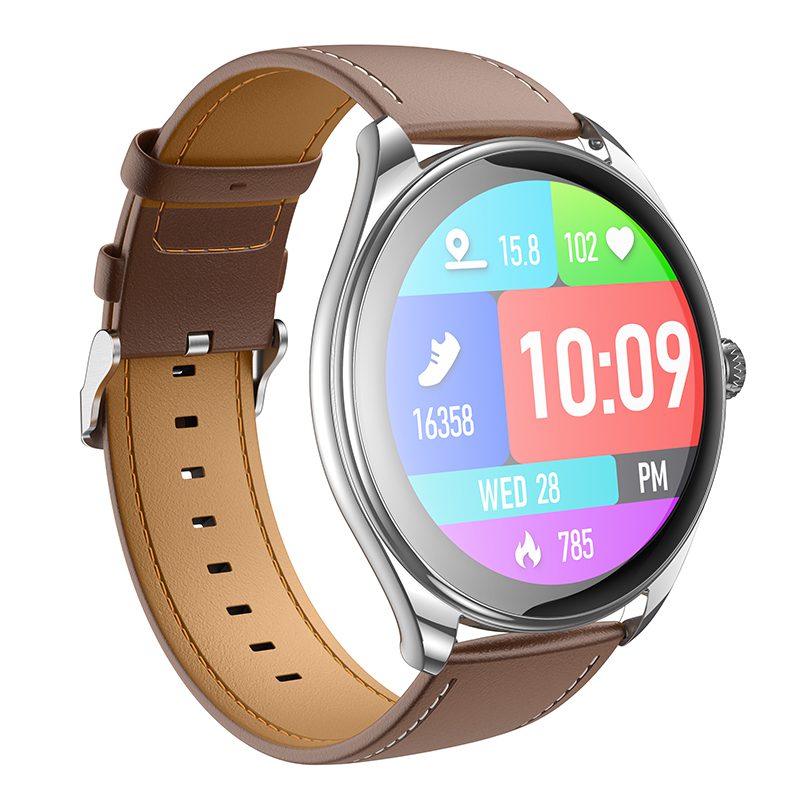 Smartwatch Hoco Y22 IP67 AMOLED Οθόνη 1.43" 200mAh  με Δυνατότητα Κλήσεων Ασημί | Smartwatches - shopin.gr