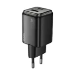 Φορτιστής Ταξιδίου Small Body Hoco N52 Monsoon με 2 Εξόδους Φόρτισης 1xUSB QC3.0A και 1xUSB-C PD20W GaN Tech Μαύρος | Φορτιστές - shopin.gr