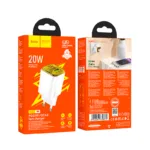 Φορτιστής Ταξιδίου Hoco N52 Monsoon Small Size GaN με 2 Εξόδους Φόρτισης USB QC3.0 και USB-C PD20W  Λευκός | Φορτιστές - shopin.gr