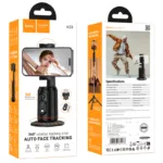 Selfie Stick Hoco K23 Lotus  4.5"-7.0" 1200mAh με Τηλεχειριστήριο Μαύρο | Selfie Sticks - shopin.gr