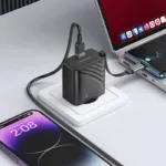 Φορτιστής Ταξιδίου Hoco N58  PD30W GaN με 1χUSB-C Θύρα και Αναδιπλούμενο Καλώδιο 65cm Μαύρος | Φορτιστές - shopin.gr