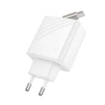 Φορτιστής Ταξιδίου Hoco N58  PD30W GaN με 1xUSB-C Θύρα και Αναδιπλούμενο Καλώδιο USB-C 65cm Λευκός | Φορτιστές - shopin.gr