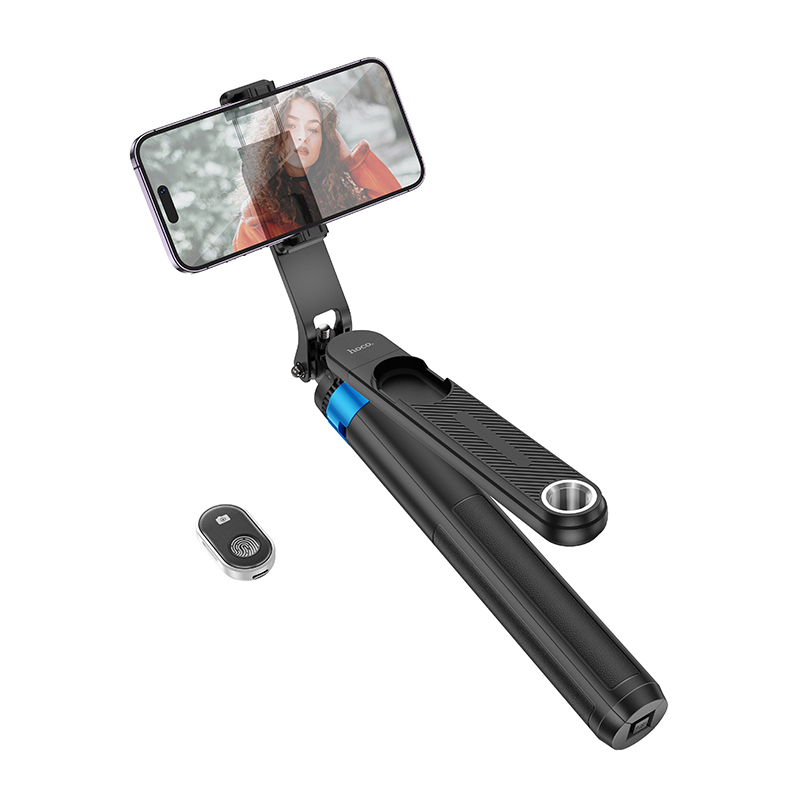 Βάση Στήριξης και Selfie Stick Hoco K22 Handy για Συσκευές 4.5"- 7"  με Τηλεχειριστήριο V5.2 55mAh Μαύρη | Selfie Sticks - shopin.gr