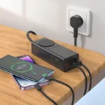 Επιτραπέζιος Φορτιστής Hoco NS4 Sharp με Προέκταση Πρίζας και 3 Εξόδους Φόρτισης 2xUSB-C 65W και 1xUSB-A 30W Μαύρος | Φορτιστές - shopin.gr