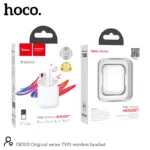 Wireless Hands Free Hoco. DES03 TWS V5.0  350mAh και 3h Ώρες Λειτουργίας Λευκά | Bluetooth - shopin.gr