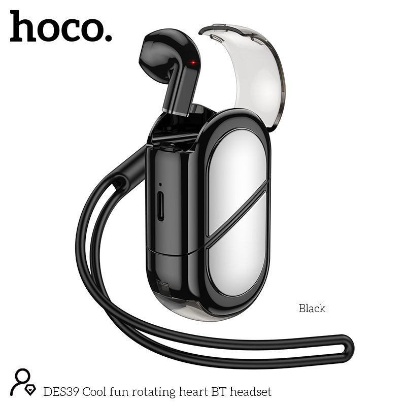 Wireless Hands Free Hoco DES39 V.5.3 230mAh 4 Ώρες Ομιλίας Μαύρο | Bluetooth - shopin.gr