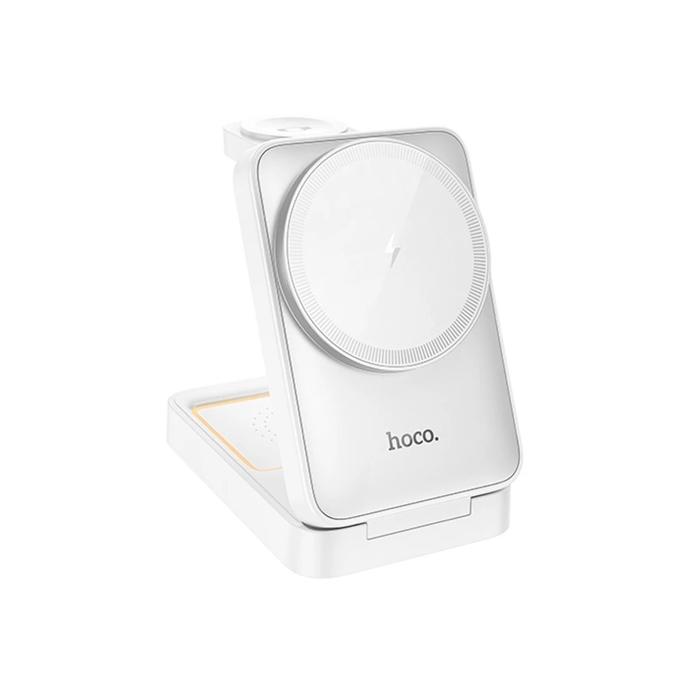 Επιτραπέζια Αναδιπλούμενη Βάση Ασύρματης Φόρτισης Hoco CQ21 Power 3-σε-1 15W Φόρτιση 3 Συσκευών Λευκή | Ασύρματοι Φορτιστές - shopin.gr