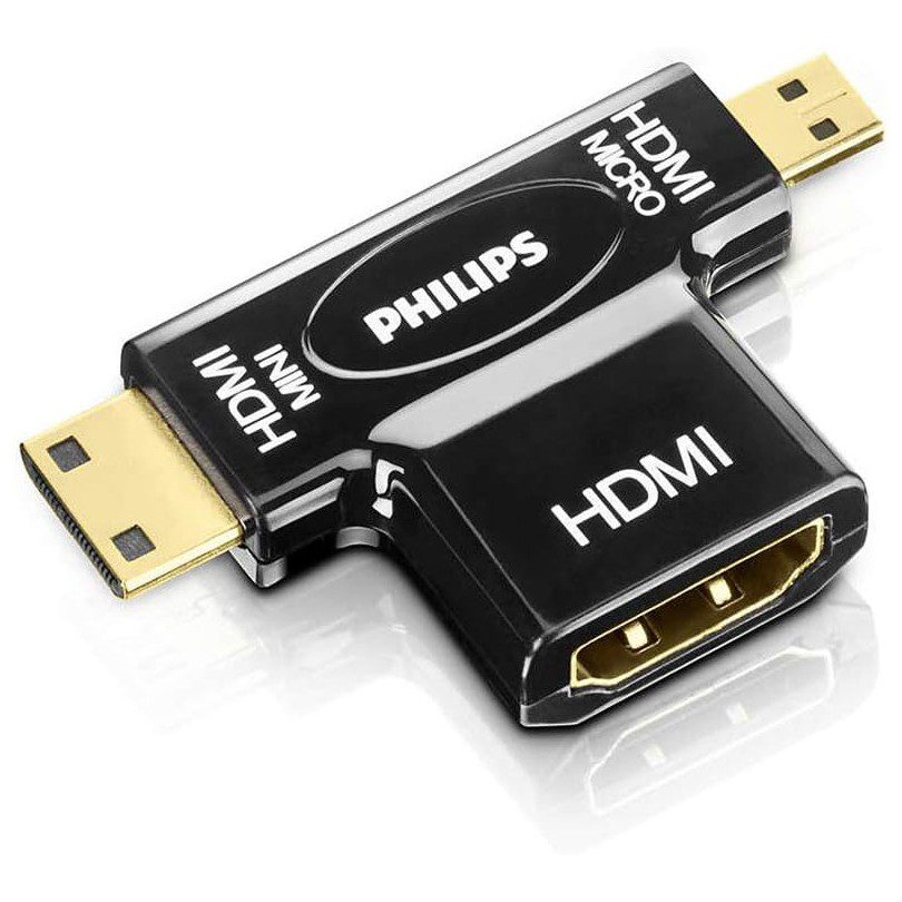 Αντάπτορας Philips Mini & Micro HDMI 4K Μαύρο | Αντάπτορες - shopin.gr