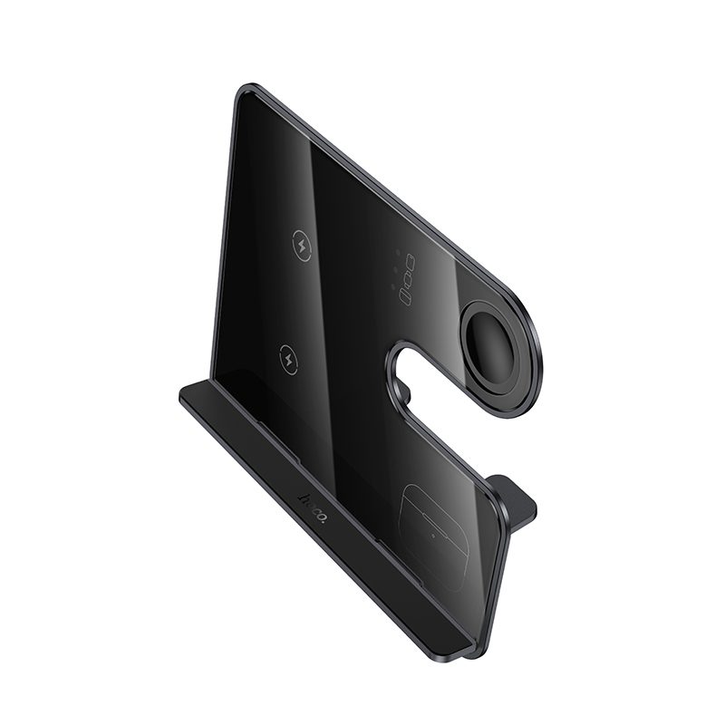 Επιτραπέζια Βάση Ασύρματης Φόρτισης Hoco CQ19 Falcon 3-σε-1 15W Κάθετη Φόρτιση 3 Συσκευών Μαύρη | Ασύρματοι Φορτιστές - shopin.gr