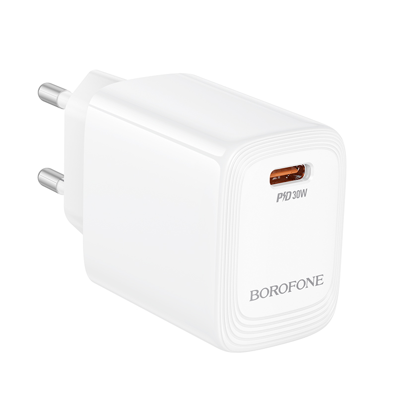 Φορτιστής Ταξιδίου Mini Size Borofone BN28 Fuente GaN USB-C PD30W Λευκός | Φορτιστές - shopin.gr