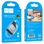 Αντάπτορας Hoco UA33 USB-C σε HDMI 4K 30Hz (3840 x 2160P) Θηλυκό Γκρι | Αντάπτορες - shopin.gr